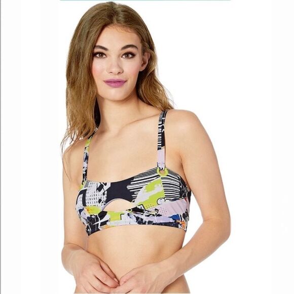 The Bikini Lab News Flash Art Cheeky Bikini Top and Bottom Set Size Medium - Picture 3 of 14